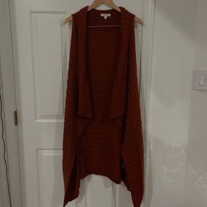 Pink Rose Fall Orange Sweater Cardigan